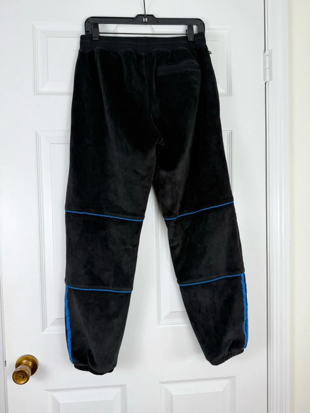 Adidas Tyshawn Black Velour Track Pants Men’s Small
